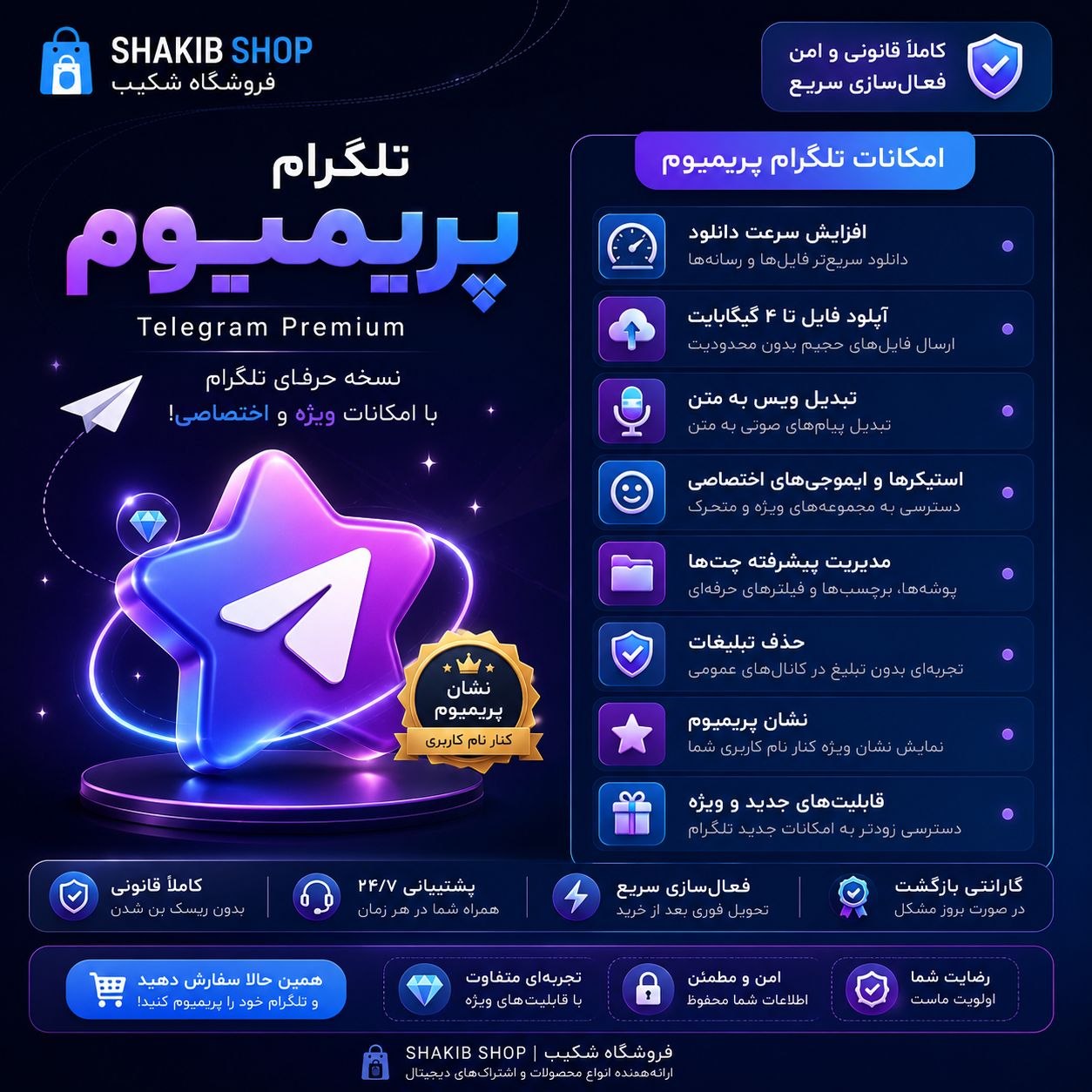 پریمیوم 1 ساله بدون لاگین